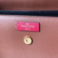 Valentino Supervee Crossbody Bag In Brown Leather 611