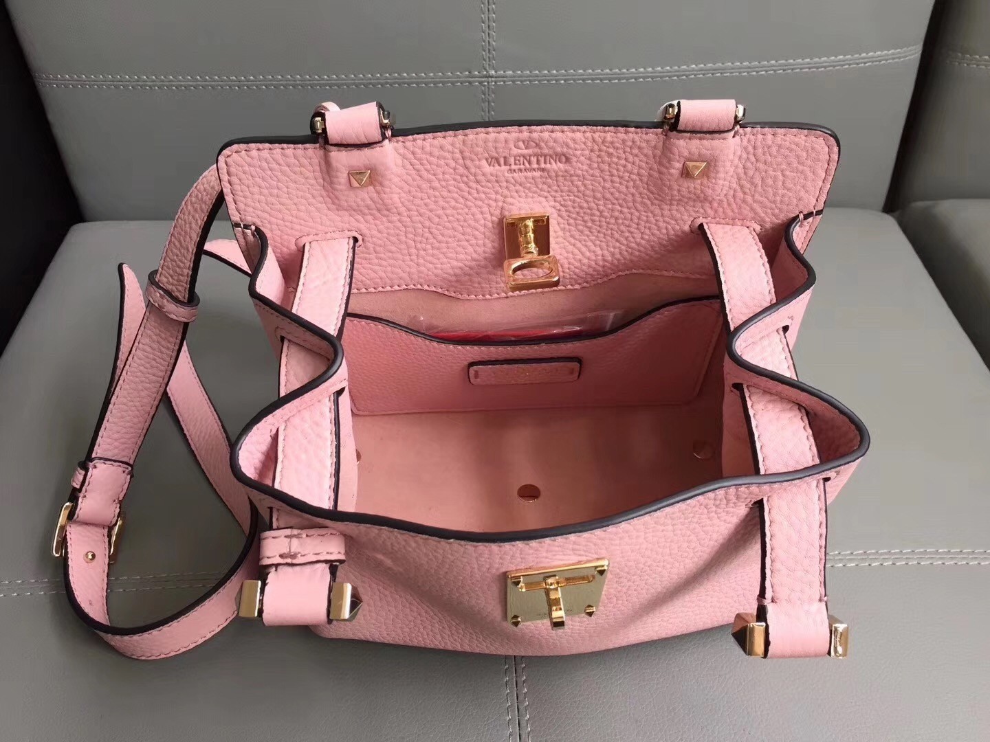 Valentino Garavani Pink Joylock Small Handbag 025