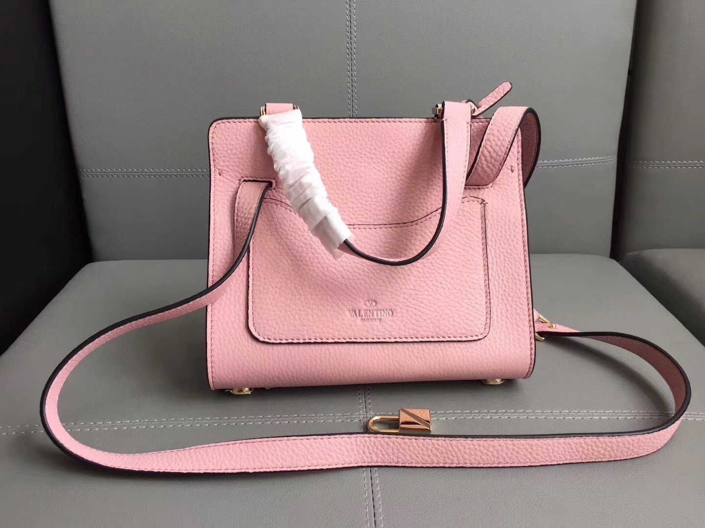 Valentino Garavani Pink Joylock Small Handbag 025