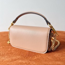 Valentino Small Loco Shoulder Poudre Bag with Crystals Logo 928