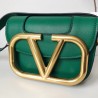 Valentino Small Supervee Crossbody Bag In Green Leather 834