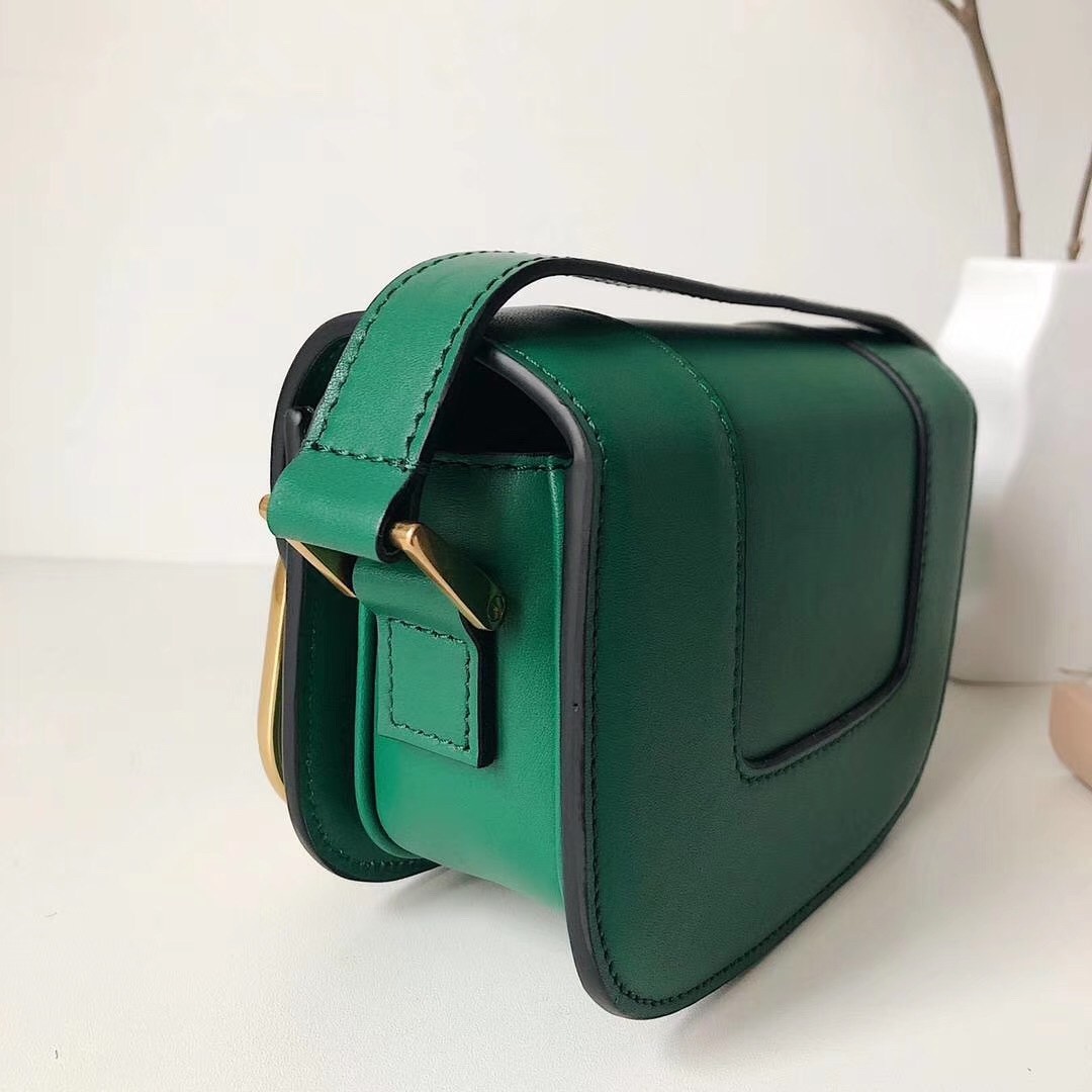 Valentino Small Supervee Crossbody Bag In Green Leather 834