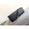 Saint Laurent Loulou Medium Bag In Black Matelasse Leather 330