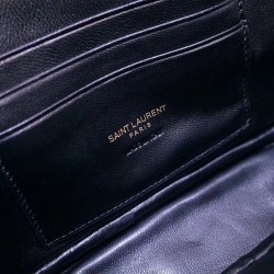 Saint Laurent Lou Mini Bag In White Grained Leather 603