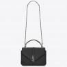 Saint Laurent College Medium Bag In Black Matelasse Leather 046