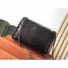 Saint Laurent Medium Niki Bag In Black Crinkled Leather 078