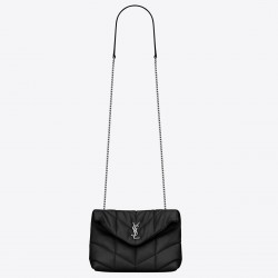 Saint Laurent Puffer Toy Bag In Noir Lambskin 820