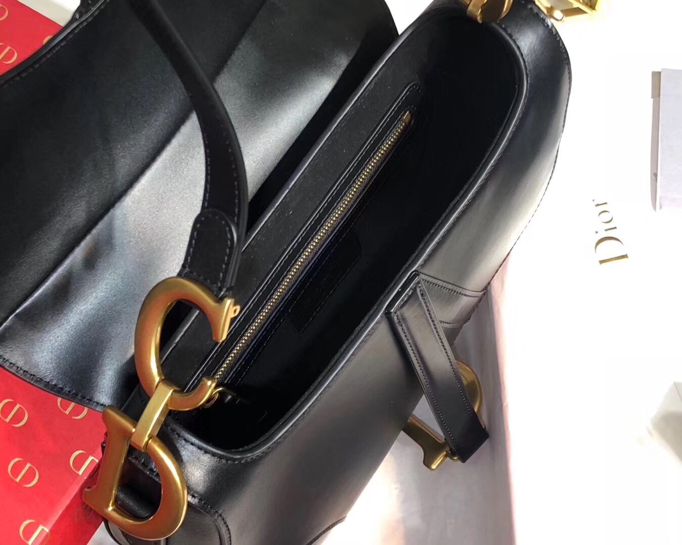 Dior Saddle Bag In Black Calfskin 700