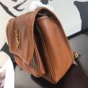 Saint Laurent Medium Niki Chain Bag In Brown Crinkled Leather 934