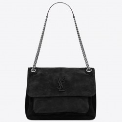 Saint Laurent Medium Niki Bag In Black Suede 855
