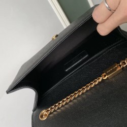 Saint Laurent Small Kate Tassel Bag In Black Grained Leather 872