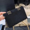 Saint Laurent Kate Small Bag In Black Suede With Star Studs 987