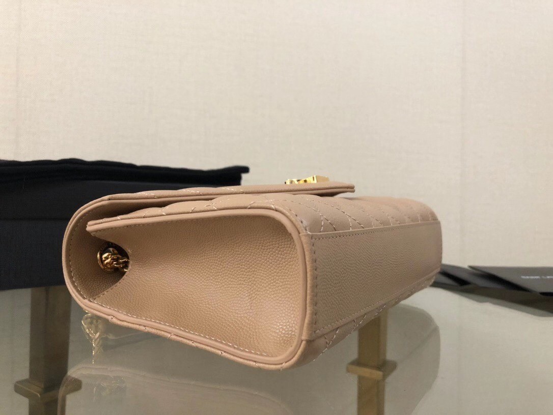 Saint Laurent Small Envelope Bag In Beige Grained Leather 242