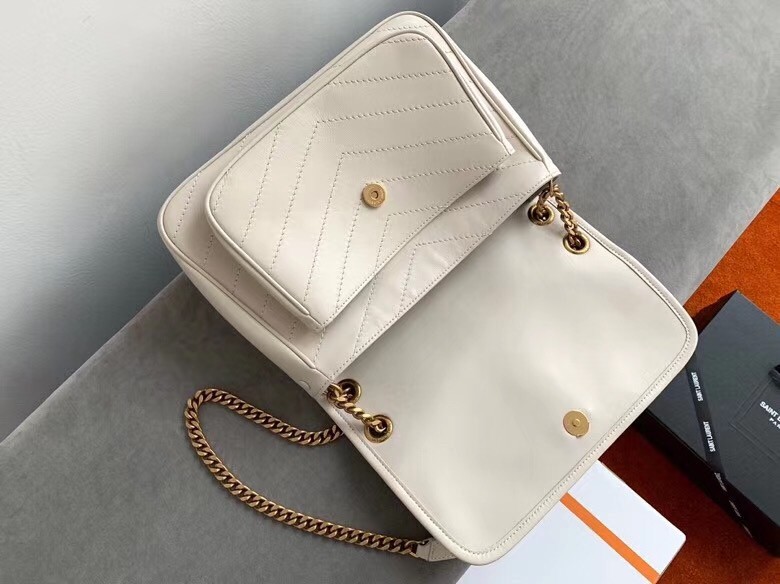 Saint Laurent Niki Medium Bag In White Lambskin 113