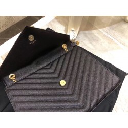 Saint Laurent Envelope Large Bag In Black Quilted Leather 143