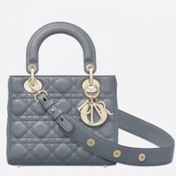Dior My Lady Dior Bag In Grey Lambskin 571