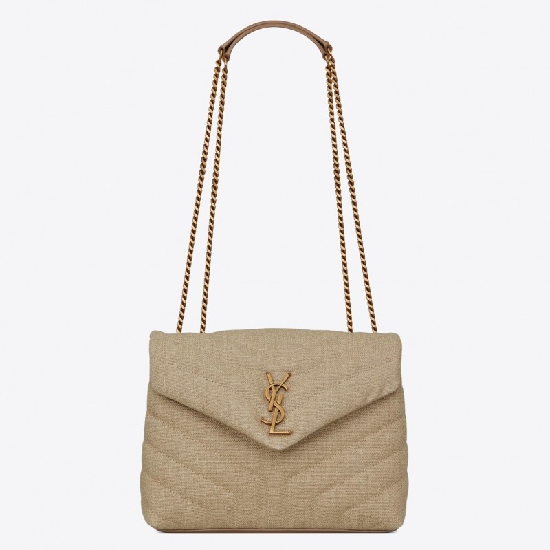 Saint Laurent Loulou Small Bag In Linen Canvas 232