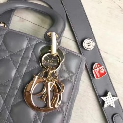 Dior My Lady Dior Bag In Grey Lambskin 571