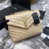 Saint Laurent Loulou Medium Bag In Powder Matelasse Leather 285