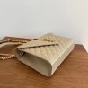 Saint Laurent Medium Envelope Bag In Beige Grained Leather 131