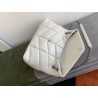 Saint Laurent Loulou Puffer Medium Bag In White Lambskin 151