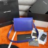 Saint Laurent Solferino Medium Bag In Blue Box Calfskin 991