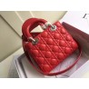 Dior My Lady Dior Bag In Red Lambskin 786