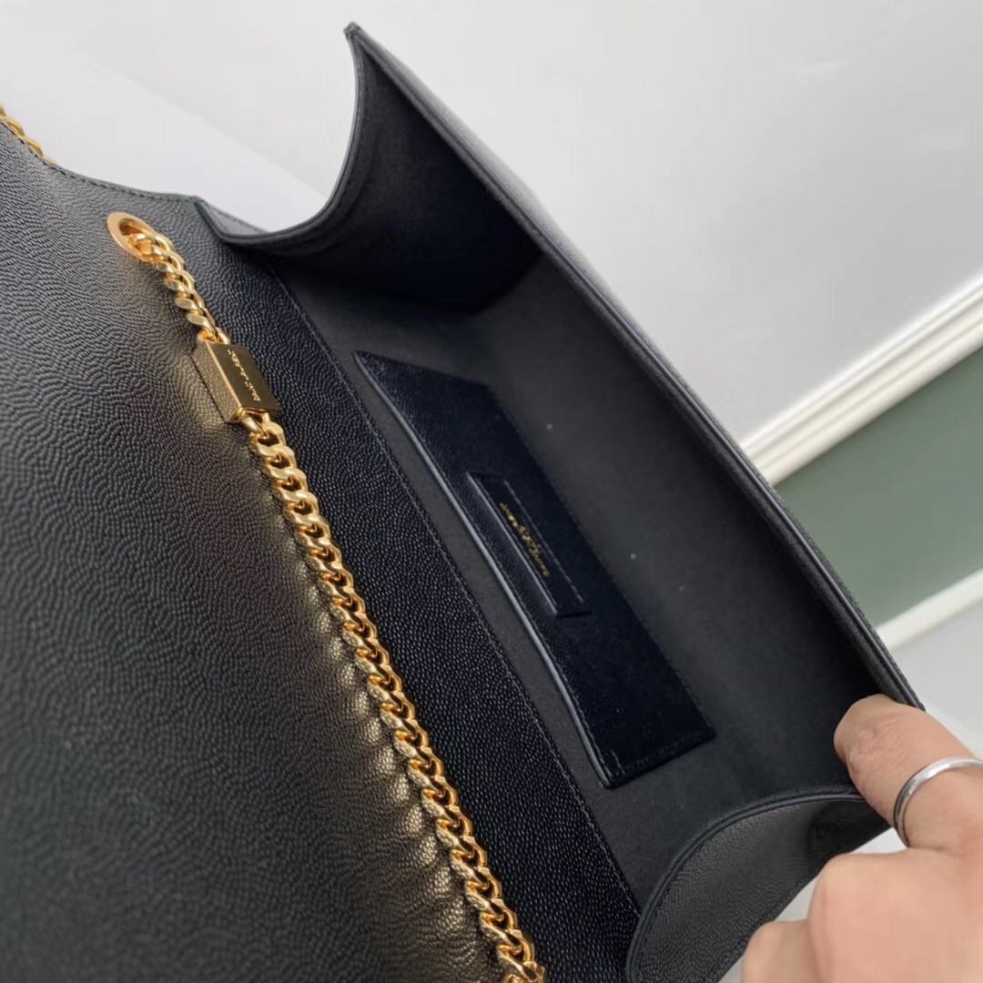 Saint Laurent Medium Kate Bag With Tassel In Black Smooth Leather 233