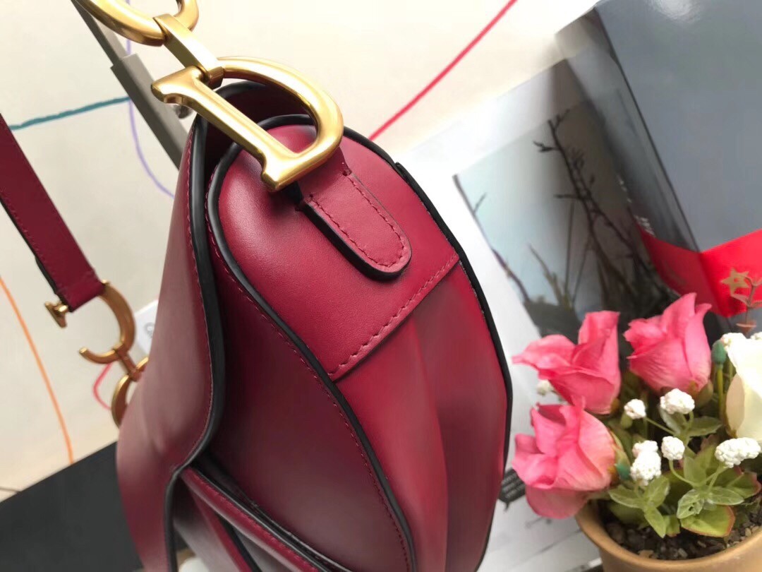 Dior Saddle Bag In Red Calfskin 805