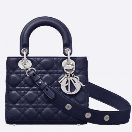 Dior My Lady Dior Bag In Sapphire Lambskin 175