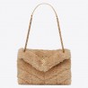 Saint Laurent Loulou Small Bag In Beige Shearling 515