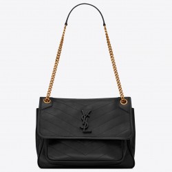 Saint Laurent Medium Niki Bag In Black Lambskin 576