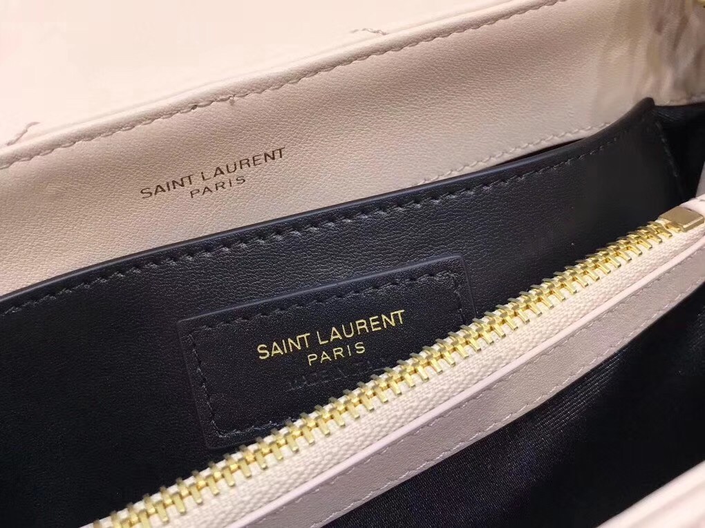 Saint Laurent Loulou Small Bag In Beige Matelasse Leather 593
