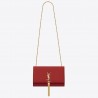 Saint Laurent Medium Kate Bag With Tassel In Red Smooth Leather 074