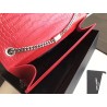 Saint Laurent Medium Kate Bag With Tassel In Red Croc-Embossed Leather 763