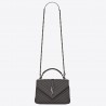 Saint Laurent College Medium Bag In Grey Matelasse Leather 783