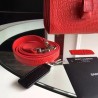 Saint Laurent Small Sac De Jour Bag In Red Crocodile Leather 738