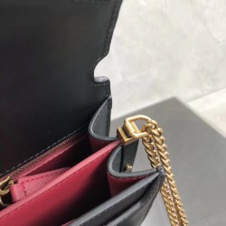 Saint Laurent Black Cassandra Monogram Clasp Bag 789