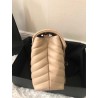 Saint Laurent Loulou Medium Bag In Beige Matelasse Leather 930