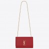 Saint Laurent Medium Kate Bag In Red Grained Leather 952