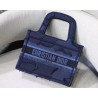 Dior Mini Book Tote Bag In Blue Camouflage Canvas 180