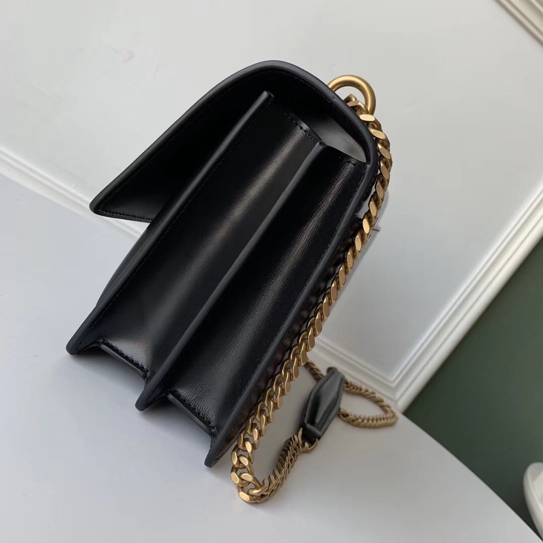 Saint Laurent Sunset Medium Bag In Black Calfskin 016