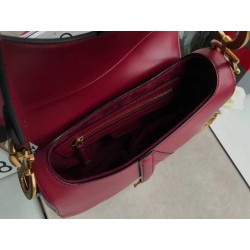 Dior Saddle Bag In Red Calfskin 805