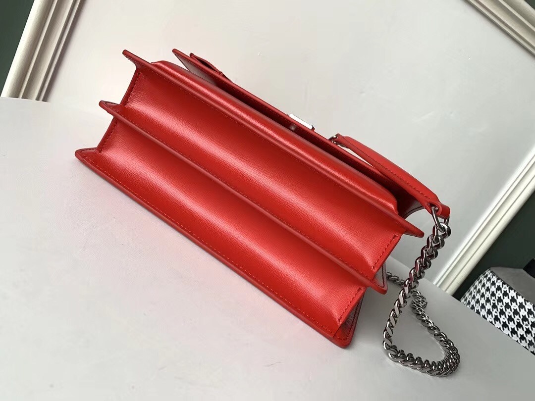 Saint Laurent Sunset Medium Bag In Red Calfskin 898