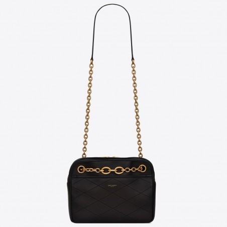 Saint Laurent Le Maillon Small Chain Bag In Black Lambskin 960