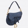 Dior Saddle Bag In Denim Blue Dior Oblique Canvas 870