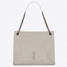 Saint Laurent Medium Niki Shopping Bag In White Leather 109