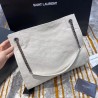 Saint Laurent Medium Niki Shopping Bag In White Leather 109