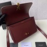 Saint Laurent Solferino Medium Bag In Bordeaux Calfskin 584