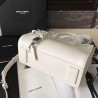 Saint Laurent Baby Sac de Jour Souple Bag In White Grained Leather 899